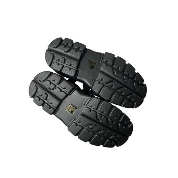 New Faux Leather Ankle Strap black buckle Chunky Platform fisherman sandals - Picture 4 of 12